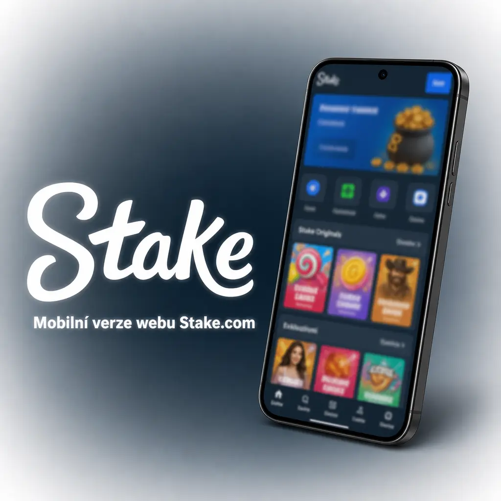 Mobilní verze webu Stake.com pro chytré telefony a tablety s kompletní nabídkou sázek a casino her